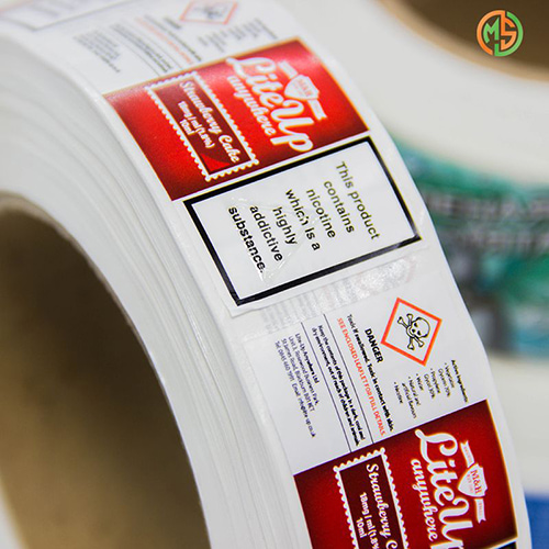 Spot uv custom printed sticker label