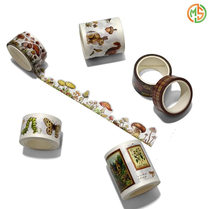 Cute Forest Critters Die-Cut Washi Tape Set